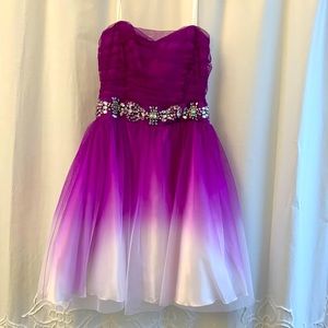 “B. Smart” brand, size 3/4, purple ombré party dress